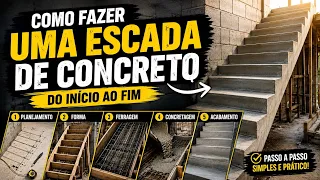 como fazer uma escada de concreto do início ao fim