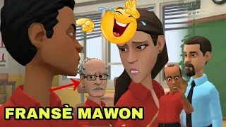 Sa Twò Bèl😂Jodi A Lekòl La Fèt An Fransè Sèlman,  Anpil Fransè Mawon Pale🤣🤣🤣 | Komik Kreyòl