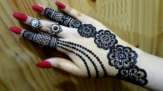 Very beautiful stylish mehndi design - Unique  Back hand mehndi design