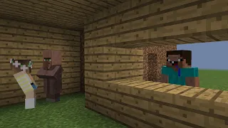 ENCONTRE A MI NOVIA CON EL ALDEANO DEL PUEBLO - MINECRAFT TROLL