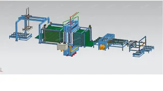Automatic 10 layers film faced plywood lamination line