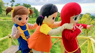 Badut Joget TikTok Gaya Viral Kekinian Badut Badut Lucu Squid Game Sakura Seyo Mascot Dance Tik-Tok