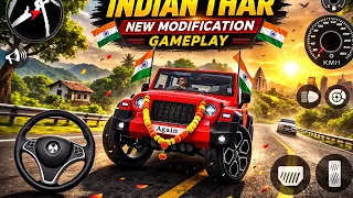 Indian Red Mahindra Thar 2026 😈 Modified Thar | Android Car Simulator Gameplay