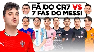 1 FÃ DO CRISTIANO RONALDO vs 7 FÃS DO MESSI! QUEM É O VERDADEIRO GOAT?
