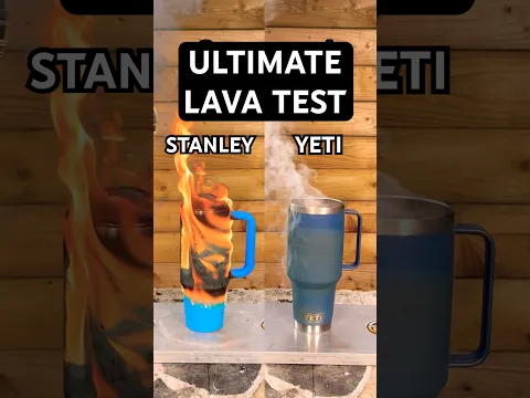 1600C° lava versus Stanley and Yeti cup side by side. Which one will give up first?