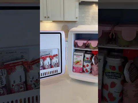 *asmr* mini fridge restock💗🍓#asmr #restock #aesthetic #satisfying #asmrsounds #minifridge