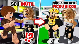ELA LARGOU O NAMORADO POBRE ELE FICOU BILIONÁRIO Brookhaven Historinhas no Roblox