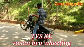 TTF Vasan wheeling in TVS XL 💯 | TVS ride | Gana song editz |