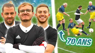 On affronte une équipe de retraités au foot (ils ont + de 65 ans)