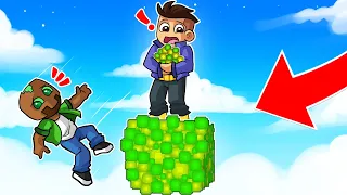 MINECRAFT pero SOBREVIVIMOS en sólo 1 BLOQUE de EXPERIENCIA 😱 HARDY y TROLERO