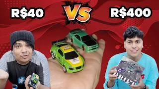 Carrinho de R$40 VS de R$400 - Desafio