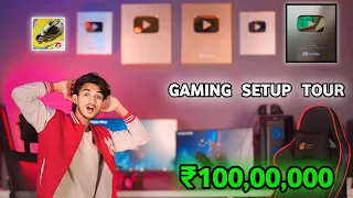 100,00,000 CR Gaming Room Tour Kar98 Army and Rox yt 🔥 Free Fire House !!