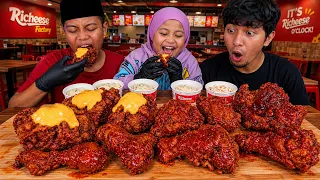 COBA MAKAN AYAM GORENG RICHEESE DARI INDONESIA! sempena capai 900,000 subs [FAMILY MUKBANG]