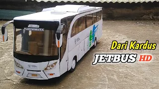 MEMBUAT BUS PARIWISATA KRAMAT DJATI DARI KARDUS || JETBUS HD