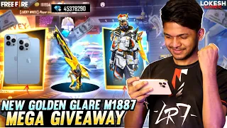 New Golden Glare M1887 Gun Skin Giveaway Garena Free Fire