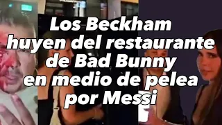 Los Beckham huyen del restaurante de Bad Bunny en medio de pelea por Messi #beckham  #messi #gekko