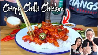 How Chinese Chefs Cook Crispy Shredded Chilli Chicken - Mum and Son Professional Chefs Cook