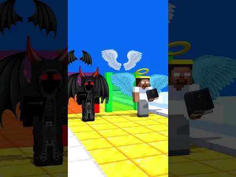Destiny Run: herobrine vs entity-Minecraft Shorts #onepunchmanchallenge #funnyanimation #minecraft