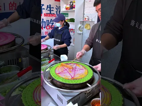 🥰 Satisfying with delicious egg pancake 🥳 #streetfood #satisfying #satisfyingvideo