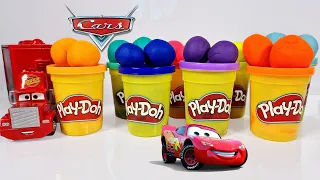 Cars  transforming out of Play-Doh fun toys