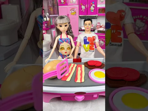 Satisfying With Unboxing Doll Kitchen Set Toys, ASMR Video #shorts