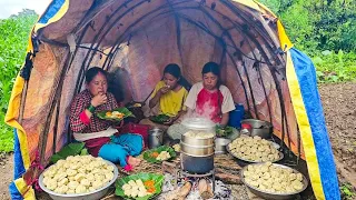 Authentic Nepali Village Food | Village Girl's Make Homemade Momos | Nepali Village Life and Food