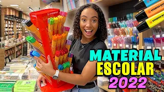 COMPRANDO MEU MATERIAL ESCOLAR 2022 * COMPREI todas as NOVIDADES😱