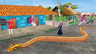 विशाल सांप बचाव Giant Snake Rescue Moral Stories Comedy Video Hindi Kahaniya New Funny Comedy Video