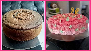 Riquísimo PASTEL DE ROSAS muy facil de decorar