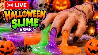 🎃 🎃🎃🎃🎃🎃🎃🎃Creepy Halloween Hand Slime! 👻💀 Satisfying ASMR LIVE 🔴🎃🎃🎃🎃