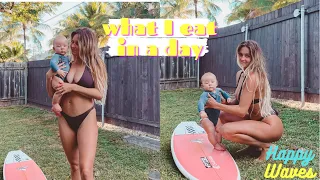 Vegan what I eat in a day as a MOM & PRO SURFER