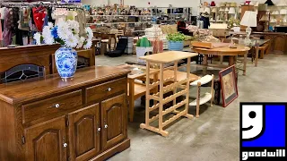 GOODWILL SHOP WITH ME FURNITURE COFFEE TABLES CHAIRS SOFAS HOME DECOR SHOPPING STORE WALK THROUGH