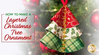 How to Make a Layered Christmas Tree Ornament | a Shabby Fabrics Tutorial