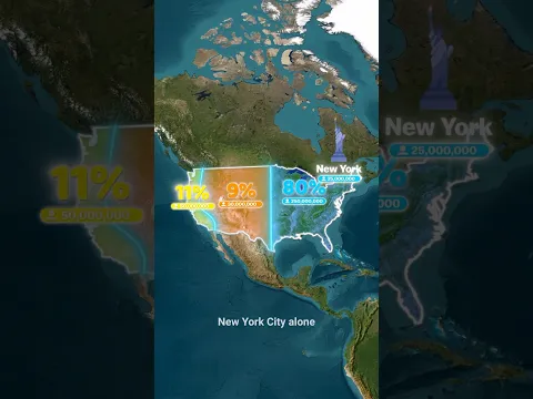 Population of the USA 🇺🇸 Why 80% of Americans Live East of This Line?