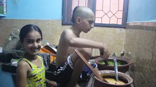 Cooking with HANUMAN CHALISA - by Little Abhigya & Abhidheya