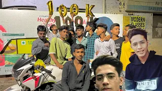 100k subscribe party 🥳  cake nahi mila 😂