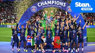 PSG TROPHY LIFT 🔥 Paris Saint-Germain lift the Champions League trophy again! 🏆
