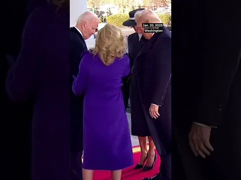 Biden says 'welcome home' as Trumps arrive at White House