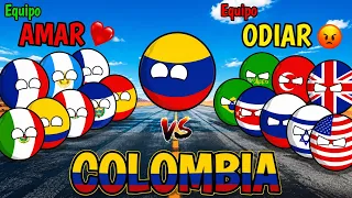 ¿Qué países aman a Colombia🇨🇴 y qué países odian a Colombia?🇨🇴😱 #countryballs #geografía #colombia