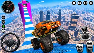 Monster Truck Stunt - Sky Ramp Challenge - High Altitude Stunt Drive - Android Gameplay 