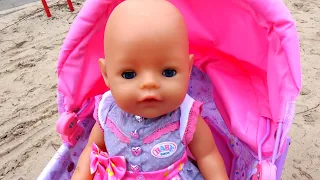 Baby Born going to the playground