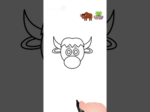 How to Draw a Bison #Shorts #drawing #drawingtutorial #drawingforkids #chuchutv #drawingshorts