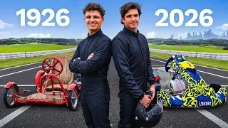 F1 Drivers Race Oldest To Newest Karts