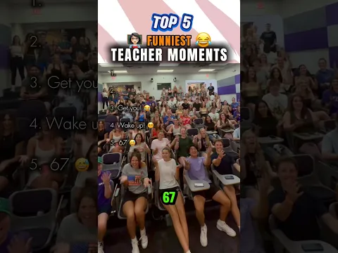 Ranking Top 5 Funniest Teacher Moments 👩🏻‍🏫😂 #ranking #top5 #teacher #school #students #funny