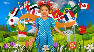 Learn the Alphabet with Neva: Fun Countries and Flags! 🌍✨