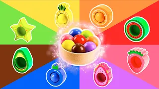 Color Sorting & Fruits With Montessori Color Balls | Learning Activities for Toddlers