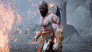 God of War - Unarmoured Kratos vs Sigrun: Blades of Chaos Gameplay - GMGOW+ | PS5