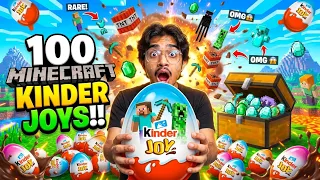 100 MINECRAFT KINDER JOYS!!