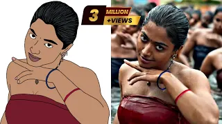 pushpa - saami saami allu arjun songs drawing version - rashmika - pushpa 2 songs
