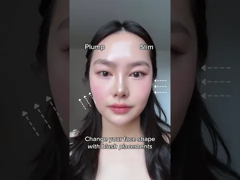 Change your face shape with different blush placements by @jasmineflowerable #makeuptips